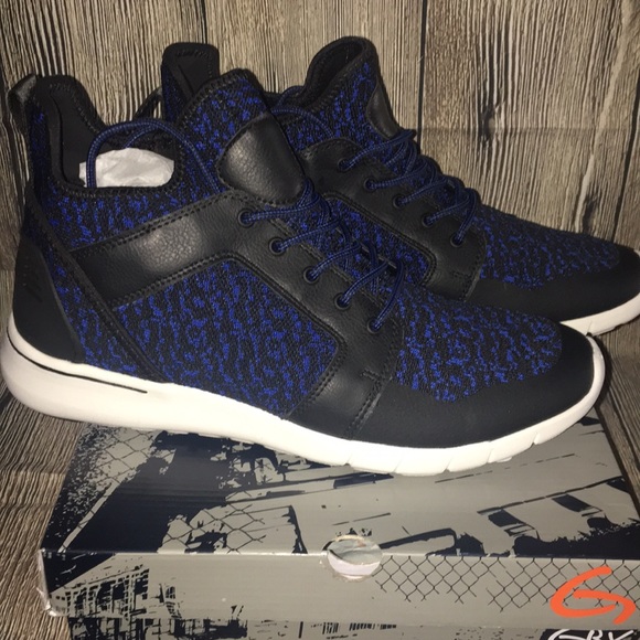 🆕 GBX Attaboy Sneaker Black/Blue Fly Knit - Picture 6 of 8